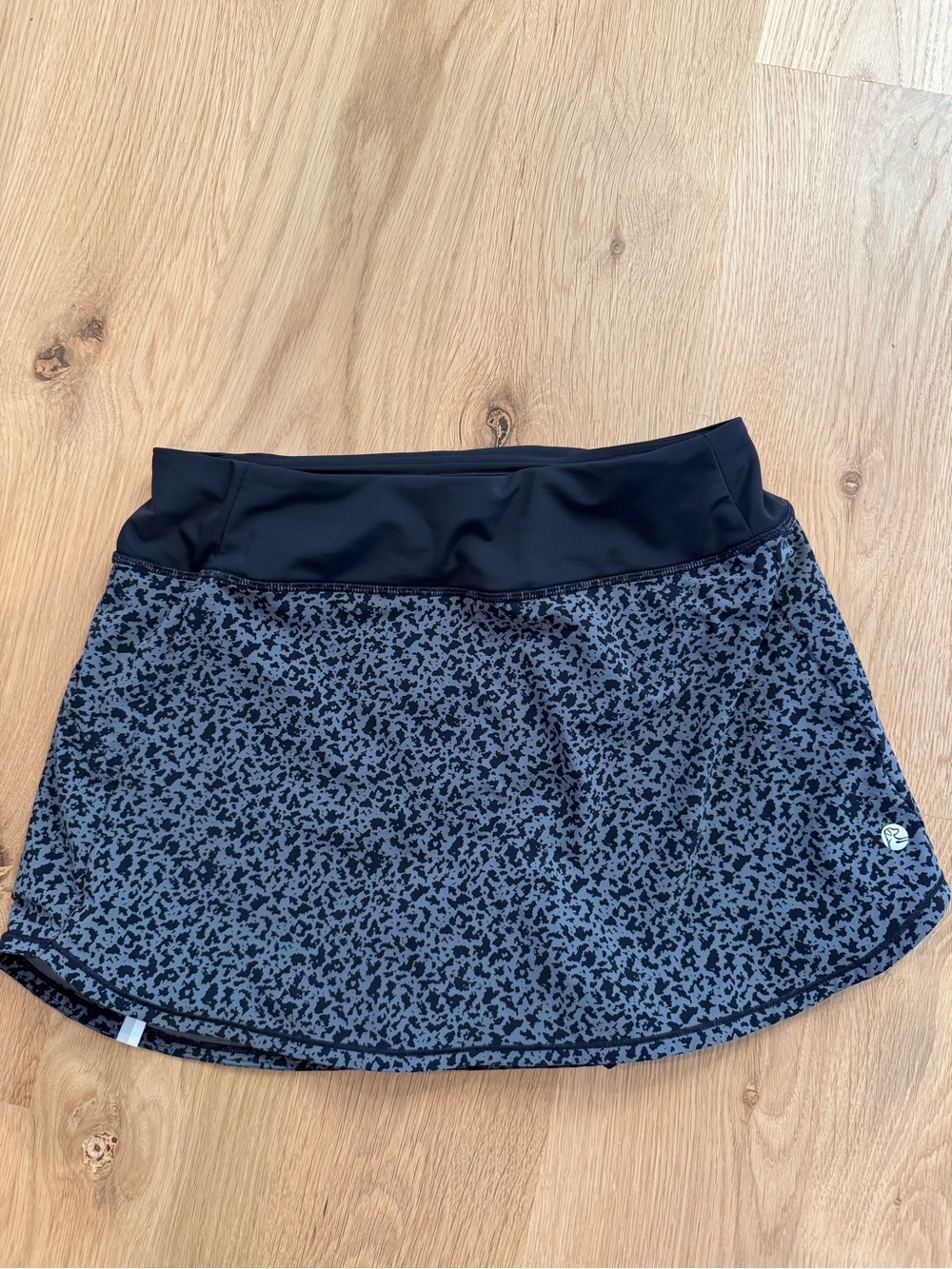 Rhoback Women’s Active Skort Tennis Golf Pickleball Black Leopard Print Sz M